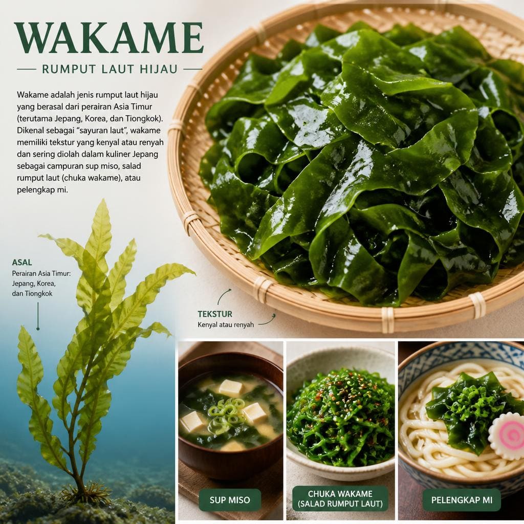 Wakame Sushi Hiro menu appetizer salad rumput laut